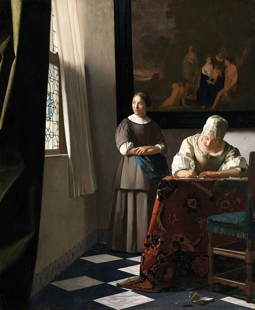 Signora che scrive una lettera con la sua cameriera - National Gallery of Ireland, Dublino
